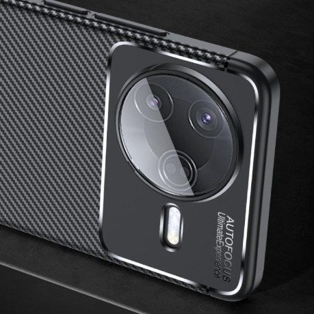 Ударозащитный чехол HMC Carbon Fiber Texture на Xiaomi Poco F7 Pro 5G - черный