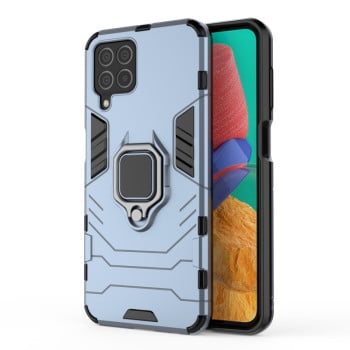 Противоударный чехол Magnetic Ring с подставкой на Samsung Galaxy M33 5G - синий