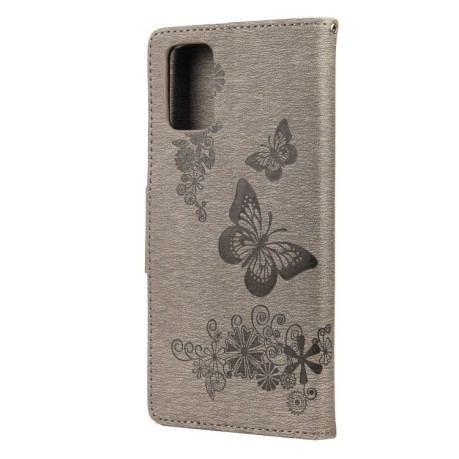 Чохол-книжка Floral Butterfly для Xiaomi Redmi 10 - сірий
