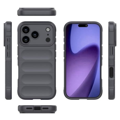 Силіконовий чохол Magic Flannel на iPhone 17 Pro - темно-сірий