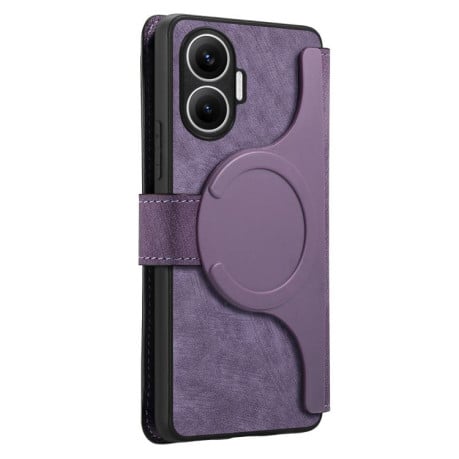 Чехол-книжка CaseNeo MagSafe RFID Anti-theft Retro Leather на Xiaomi Redmi Turbo 4 Pro / Poco F7 5G - фиолетовый