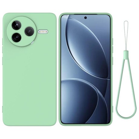 Силіконовий чохол Solid Color Liquid Silicone на Xiaomi Poco F7 Pro - зелений