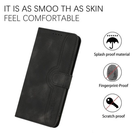 Чохол-книжка Skin Feel Heart Amile для Infinix Hot 50 Pro+ 4G - чорний