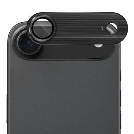 Захисне скло на камеру ENKAY Anti-reflection Camera Lens Brushed Aluminium Alloy для iPhone Air - чорне