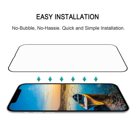 Защитное стекло 3D Full Glue Full Screen для iPhone 13 / 13 Pro - черное