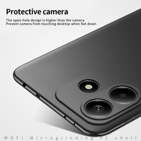 Ультратонкий чехол MOFI Frosted на Xiaomi Redmi Note 14 - черный