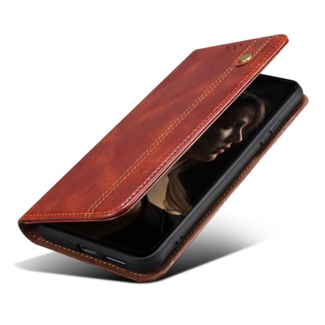 Чохол-книжка Simple Wax Crazy Horse Samsung Galaxy A05 - коричневий