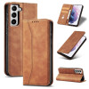 Чохол-книга Calfskin Texture на Samsung Galaxy S21 - коричневий