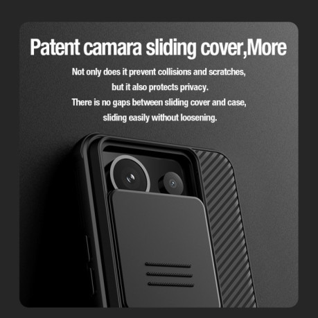 Ударозащитный чехол NILLKIN CamShield Pro на Xiaomi Redmi Note 13 Pro 5G/Poco X6 5G - черный