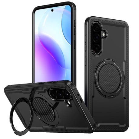 Чехол kalebol с MagSafe и подставкой 360° на Samsung Galaxy A17 5G - черный