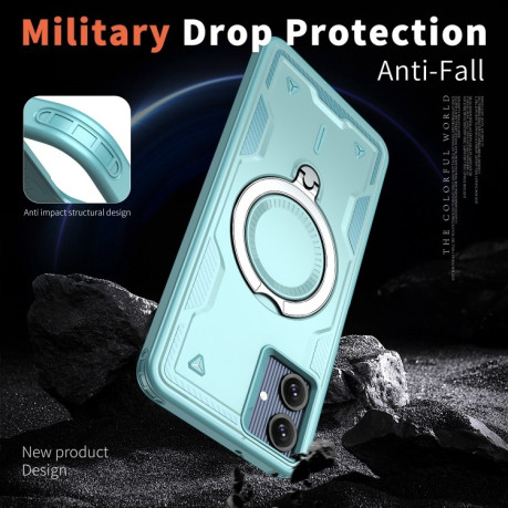 Протиударний чохол MagSafe Holder Armor PC Hybrid  для Samsung Galaxy A06 4G - блакитний