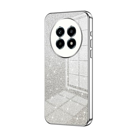 Ударозахисний чохол Gradient Glitter Powder Electroplated на Realme 13 Pro - сріблястий