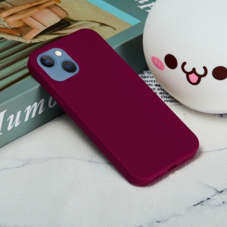 Силіконовий чохол Solid Color Liquid на iPhone 14 - фіолетовий