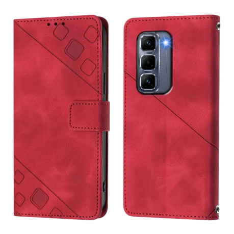 Чохол-книжка Skin-feel Embossed для Infinix Hot 50 Pro+ 4G - червоний