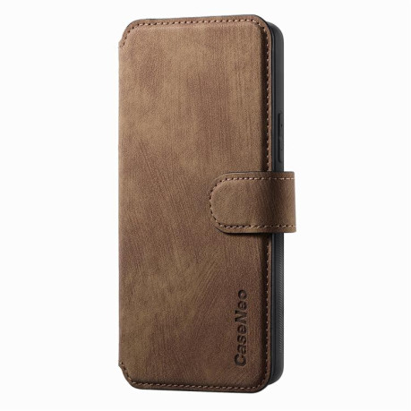 Чохол-книжка CaseNeo MagSafe RFID Anti-theft Retro Leather для Samsung Galaxy S25+ 5G - коричневий