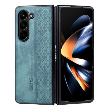 Чехол AZNS с 3D-тиснением и мягким покрытием Skin Feel на Samsung Galaxy Fold 5 - зеленый