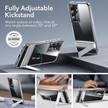 Силиконовый чехол-подставка ESR Air Shield Boost для Samsung Galaxy S24 - transparent