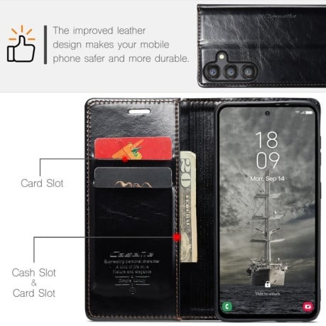Чехол-книжка CaseMe 003 Series на Samsung Galaxy A35 5G - черный