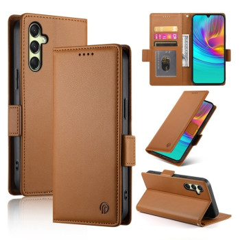 Чохол-книжка Side Buckle Magnetic Frosted Leather для Samsung Galaxy A16 5G - коричневий