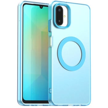 Противоударный чехол Candy Magsafe PC Hybrid TPU для Samsung Galaxy F06 5G / M06 5G - синий