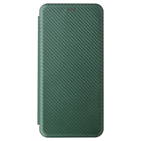 Чехол-книжка Carbon Fiber Texture на Samsung Galaxy A72 - зеленый