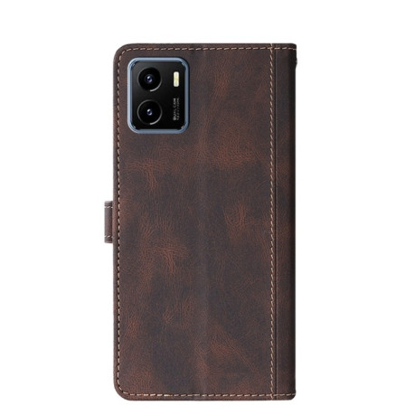 Чехол-книжка Skin Feel Magnetic Buckle для Vivo Y15s Global - коричневый