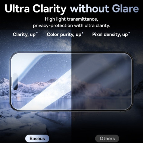 Защитное стекло Baseus Diamond Series Full-coverage Peep-proof для iPhone 15