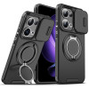 Противоударный чехол Sliding Camshield Ring Holder для OPPO Reno13 5G Global - черный