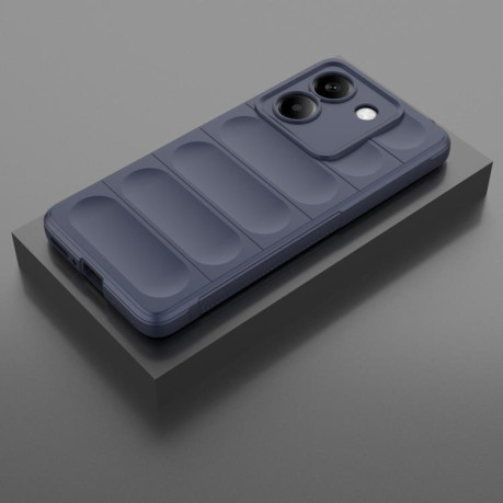 Силиконовый чехол Magic Flannel для Xiaomi Poco M7 Pro 5G - синий