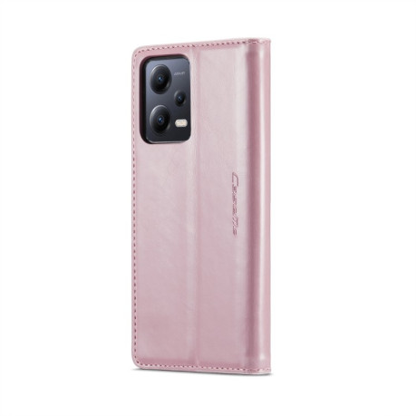 Чехол-книжка CaseMe 003 Series на Xiaomi Redmi Note 12 5G / Poco X5 - розовое золото