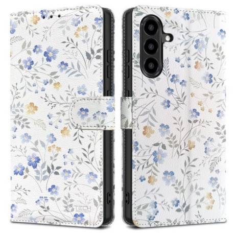 Чехол-книжка Tech-Protect Wallet для Samsung Galaxy A56 5G - White Daisies