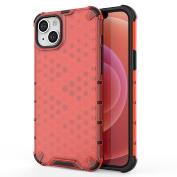 Противоударный чехол Honeycomb на For iPhone 15 - красный