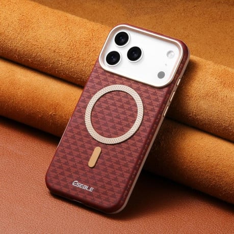 Чохол Eseble L3 з захистом камери та функцією MagSafe для iPhone 17 Pro Max — червоний