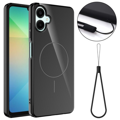 Протиударний чохол Glossy TPU Shockproof MagSafe для Samsung Galaxy M06 5G - чорний