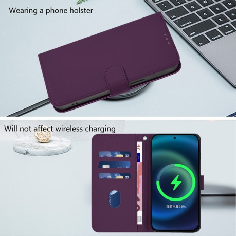 Чехол-книжка Skin Feel Solid Color Leather для Infinix Zero 30 4G - фиолетовый
