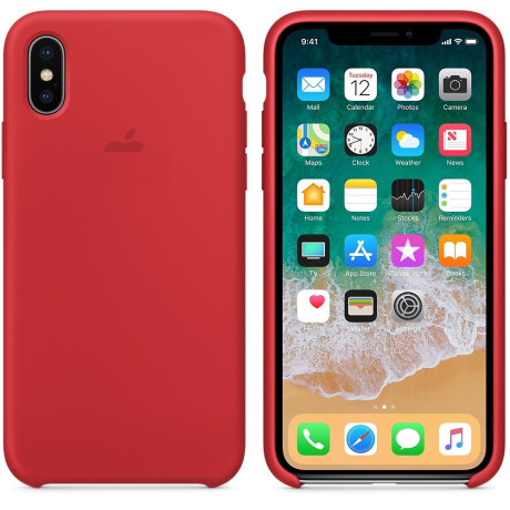 Силіконовий чохол Silicone Case Product Red на iPhone X/Xs