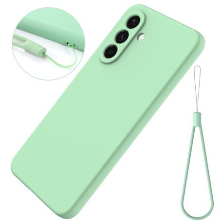 Силиконовый чехол Solid Color Liquid Silicone на Samsung Galaxy A17 4G - зеленый