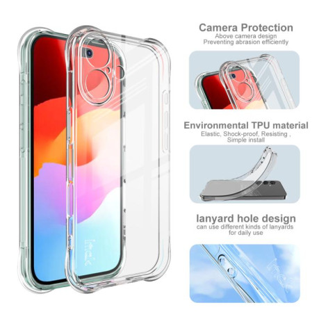 Чехол imak Shockproof Airbag для iPhone 17 - прозрачный