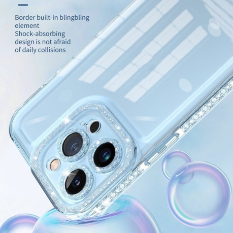 Противоударный чехол Shinning Diamond Space для iPhone 14 Pro - зеленый