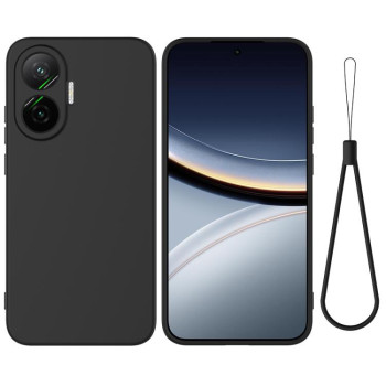 Силіконовий чохол Solid Color Liquid Silicone на Xiaomi Poco F7 / Redmi Turbo 4 Pro 4G - чорний