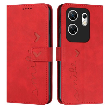 Чохол-книжка в стилі Retro м'яке покриття Skin Feel серія Amile на Infinix Zero 30 4G - червоний