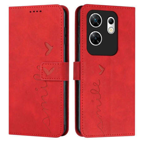 Чехол-книжка Retro Skin Feel Amile для Infinix Zero 30 4G - красный