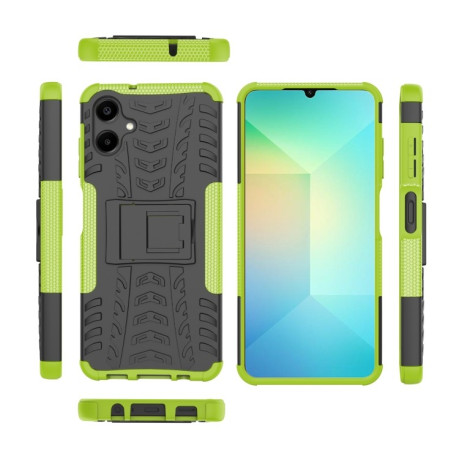 Протиударний чохол Tire Texture на Samsung Galaxy A06 4G - зеленый