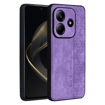 Чехол AZNS с 3D-тиснением и мягким покрытием Skin Feel на Xiaomi Redmi Note 14 5G - фиолетовый
