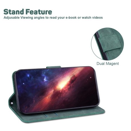 Чохол-книжка Geometric Embossed Samsung Galaxy M33 5G - зелений