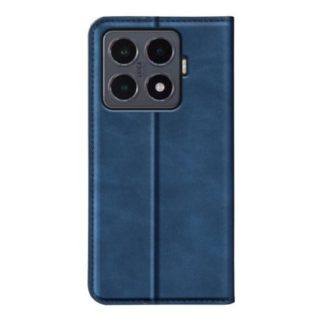 Чехол-книжка в стиле Retro мягкое покрытие Skin Feel деловой дизайн на Xiaomi 15T Pro - синий