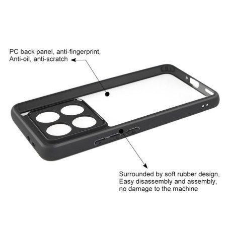 Ультратонкий чехол Frosted PC для Xiaomi 14T Pro - черный
