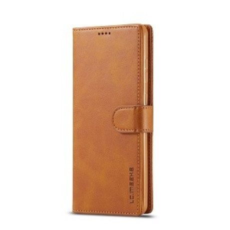 Чехол книжка LC.IMEEKE Calf Texture на Samsung Galaxy S20 Plus - коричневый