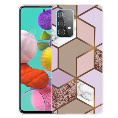 Протиударний чохол Marble Pattern для Samsung Galaxy A52/A52s - Rhombus Orange Purple