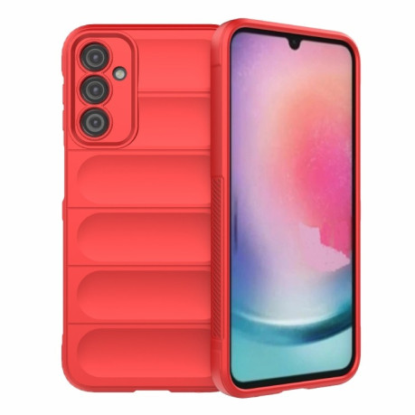 Силиконовый чехол Magic Flannel для Samsung Galaxy A24 4G - красный